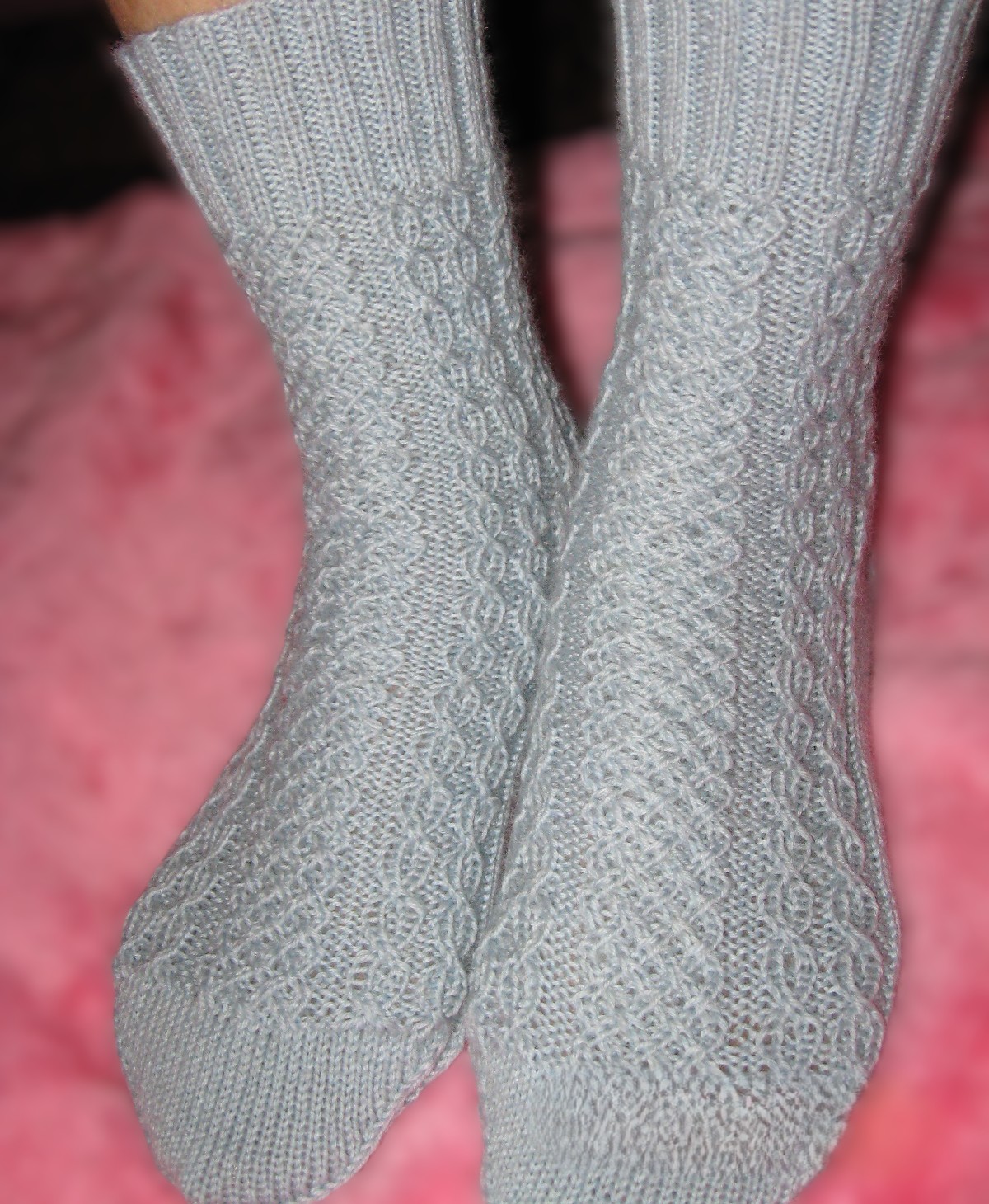 Perfect fit custom design hand-knit socks.